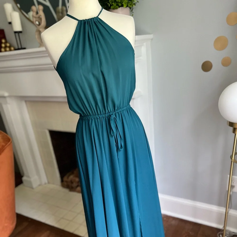 Fabulous Lulus halter neck chiffon maxi dress - Picture 6 of 11